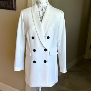 CeCe White Double Breasted Blazer Size 6